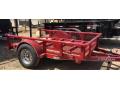 8ft Red Utility Trailer with Mesh Sides