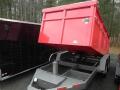 14 ft Red and Grey Bumper Pull Dump Trailer