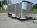 14FT  Enclosed Trailer Pewter Flat Front