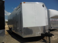 White 20ft with 5200# Axles and Rear Ramp Door