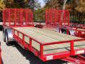 Red Pipe Top 20ft Utility Trailer