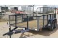 12ft Grey TA Utility Trailer w/High Expanded Metal Sides 