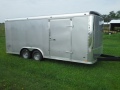 18ft Enclosed Trailer-Silver Flat Front