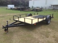 12ft Utility Trailer with Rear Expanded Metal Ramp Gate