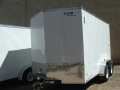 WHITE 12FT TANDEM CARGO TRAILER WITH RAMP 
