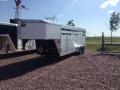 White 20ft livestock trailer all aluminum gooseneck