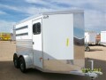2 horse aluminum/white trailer with dressing room
