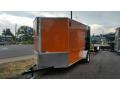 12ft v-nose cargo trailer two-tone color
