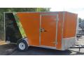 12ft v-nose cargo trailer 2-tone-orange/black