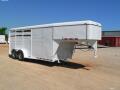 2 Horse Stock Combo GN Steel Trailer w/ Front Tack