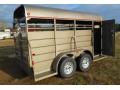 14ft Brown Bumper Pull Stock Trailer