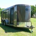 ARIZONA BEIGE 3 HORSE TRAILER WITH ROUNDED FRONT