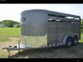 3 H Arizona Beige Steel Trailer with Rounded Front-Window in Front