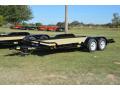 16ft Open Car Hauler Steel Frame with Wood Deck with Ramps