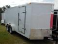 14ft Tandem Axle Cargo-White V-Nose and Ramp