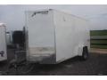 12FT Enclosed Trailer White with V-Nose and Ramp