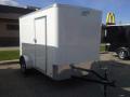 10FT ENCLOSED CARGO WHITE FLAT FRONT