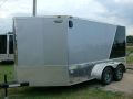 12FT MOTORCYCLE TRAILER TWO TONE-BLACK AND SILVER