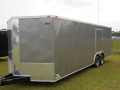 24FT PEWTER ENCLOSED CAR HAULER WITH 5200LB AXLES