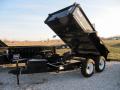 Black Bumper Pull 10ft Dump Trailer Low-Profile
