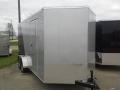 16FT TWO TONE SILVER AND BLACK ENCLOSED CARGO TRAILER
