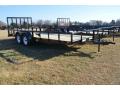 18ft Tandem Axle Pipe Trailer-Wood Decking and Black Steel Frame