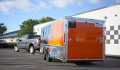 Enclosed 14ft Cargo Trailer Orange/Black Harley Colors
