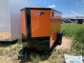 10ft Aluminum and Steel Cargo Blackout Trailer Orange with Black Trim