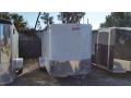 10FT  ENCLOSED CARGO TRAILER WHITE WITH RAMP