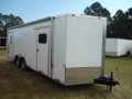 24FT WHITE ENCLOSED CARGO WITH AWNING