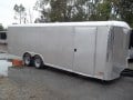 8.5x22 10k V-nose white w ramp and side door pewter