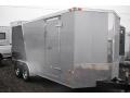 SILVER/BLACK TWO TONED 16FT CARGO TRAILER WITH V-NOSE