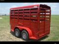 14ft  Bumper Pull Livestock Trailer w/3500lb Tandem Axles
