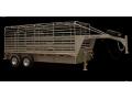 Arizona Beige 20ft w/Spare Tire Bar Top Livestock Trailer