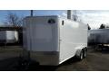 16ft white Enclosed v-nose trailer-rear ramp