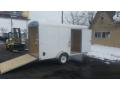 12ft  enclosed trailer white flat front w/ramp