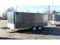 16ft v-nose Charcoal cargo trailer w/ramp