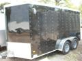 14ft Black Tandem Axle with Side Door and Ramp