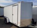 12ft White Single Axle with a Ramp Door