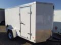 10ft Cargo Trailer - White V-Nose with Ramp-Finished Interior