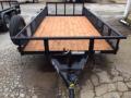 14ft Black Utility Trailer w/Wood Deck