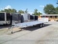 24' aluminum flatbed deckover equipment trailer