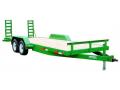 Green 18ft Equipment Trailer w/Stand Up Ramps                                             