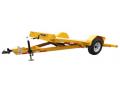            12FT YELLOW STEEL FRAME WITH WOOD DECK JOBSITE TRAILER                        