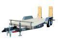         16FT SILVER CAR HAULER WITH WOOD STAND UP RAMPS                     