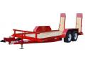   RED 16FT PINTLE HITCH TRAILER WITH 2-5200LB AXLES                           