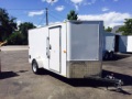 12ft white cargo trailer with ramp gate