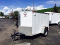 8ft white v-nose enclosed cargo trailer