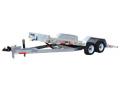      16FT SILVER STEEL FRAME WITH WOOD DECK JOBSITE TRAILER                           
