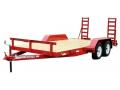 18FT FLATBED/EQUIPMENT TRAILER W/STAND UP RAMPS                           